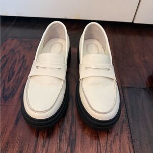 Quince White Leather Loafers